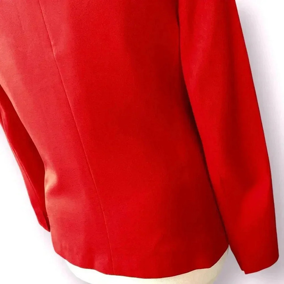 NYP Suits Vintage Blazer Buttoned Suit Jacket Size 14 Embroidered Beaded Red - Picture 11 of 15
